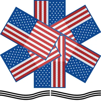 1 комплект магнитных наклеек с американским флагом Патриотические магнитные наклейки США Светоотражающий декор на магнитах