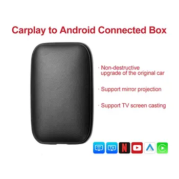 2023 НОВЫЙ Android Ai Box с подключением к беспроводному адаптеру CarPlay Android Auto для универсального автомобиля Мультимедийный видеоплеер Netflix YouTube