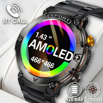 2024 Новые Смарт-часы Мужские Водонепроницаемые Спортивные для Xiaomi Android Ios Bluetooth Call Watches Amoled Экран Здоровья Smartwatch Outdoor