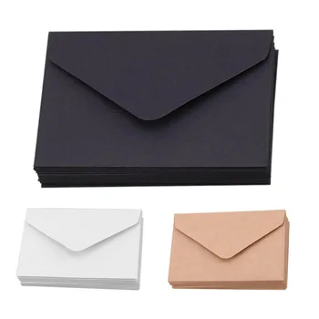 20ШТ классических мини-бумажных конвертов с Крафт-бланками для окошек, Конверт для приглашения на Свадьбу, Подарочный Конверт
