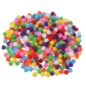 500шт DIY Разноцветные мини Мягкие Пушистые помпоны Мяч 8 мм для детей Инструмент для изготовления разнообразных работ ручной работы