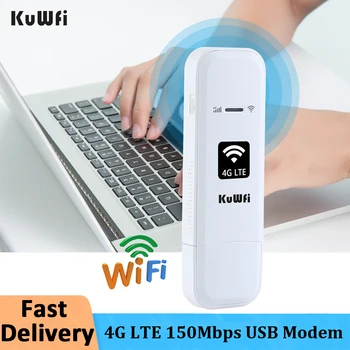 KuWFi 4G WiFi Маршрутизатор 150 Мбит/с Портативный Wifi LTE USB 4G Модем Карманная Точка Доступа USB-Ключ Универсальный Разблокированный Wifi Адаптер