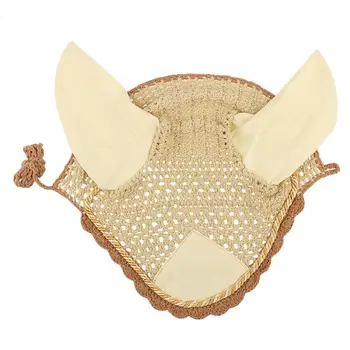 MagiDeal Horse Crochet Fly Дышащая хлопковая ушная сетка /капор /капюшон - Различные цвета