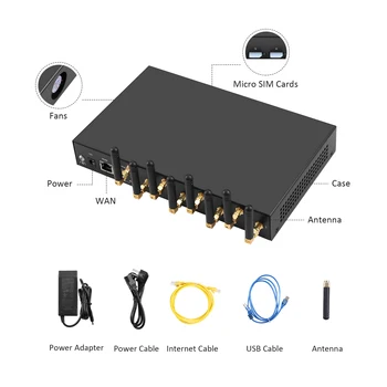 VOIP-шлюз 4G LTE 8-портовый Gsm-модем с несколькими sim-картами, шлюз для массовых sms-сообщений с 8 портами M26 simbox VOIP-шлюз 4G LTE 8-портовый Gsm-модем с несколькими sim-картами, шлюз для массовых sms-сообщений с 8 портами M26 simbox 5