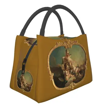 Аллегория осени Термоизолированная сумка для ланча Boucher Rococo Renaissance, Многоразовый ланч-бокс для женщин, детские сумки-тоут для продуктов питания