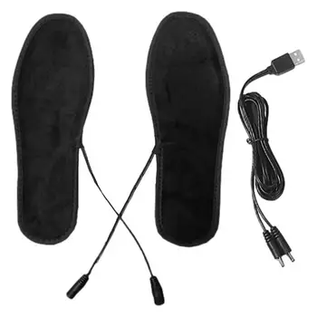 Зарядные Стельки Для Обуви С Подогревом Водонепроницаемые Стельки С Постоянной Температурой USB 40 Из Углеродного Волокна, Нагревающие Грелки, Вставки Для Моющейся Обуви