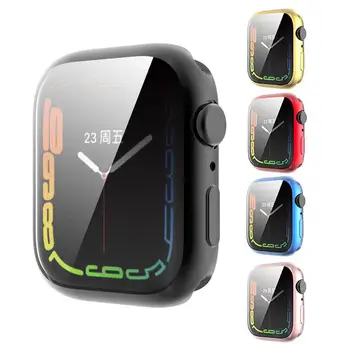 Защитный чехол из ТПУ для Apple Watch Series7 с гальваническим покрытием TPU с полным покрытием, 41-мм защитная пленка для экрана для Apple Watch CaseCover