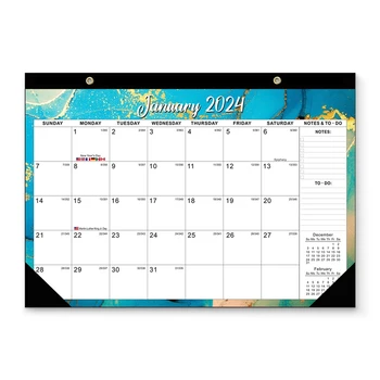 Календарь на 2024 год, каракули, подвесной настенный календарь, настольный календарь 16,9X12 дюймов, простая установка, простота в использовании