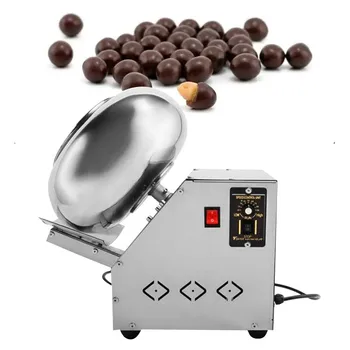 Коммерческая машина для нанесения сахарной глазури на круглую сковороду PBOBP Функция нагрева Машины для нанесения шоколадной, миндальной, орехово-арахисовой глазури