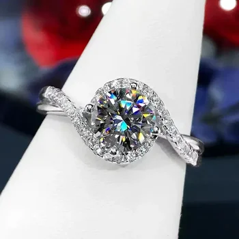 Обручальные кольца с темпераментным дизайном для женщин серебристого цвета, Блестящее предложение о помолвке, Элегантные женские модные украшения