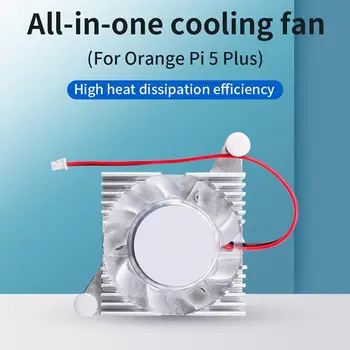 Подходит для алюминиевого радиатора Orange Pi5 Plus Радиатор материнской платы со встроенным вентилятором охлаждения
