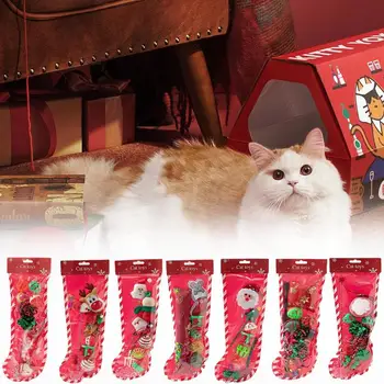 Рождественские игрушки для кошек, Выдвижная палочка для кошек, Интерактивная игрушка-дразнилка для кошек, игрушки для охоты на котенка, товары для домашних животных