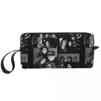 Сумки для макияжа Tokio Hotel Rock Music, косметичка большой емкости, трендовая дорожная сумка для хранения кошелька