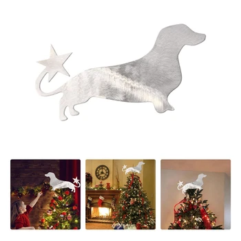 Украшение для рождественской елки для домашних животных, Рождество со звездой, Праздничное платье, Звезда Таксы Украшение для рождественской елки для домашних животных, Рождество со звездой, Праздничное платье, Звезда Таксы 3