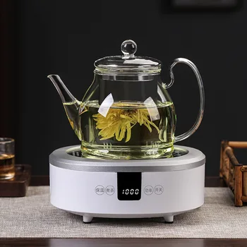 Электрический керамический нагреватель мощностью 1000 Вт Чайник Smart Tea Плита Электрическая плита Мультиварка для кипячения воды Мини-нагревательная печь 220 В
