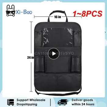 1-8 шт. Органайзер для детского автокресла, многофункциональная сумка для хранения на заднем сиденье автомобиля из ткани Оксфорд, с несколькими карманами, с защитным держателем для планшета