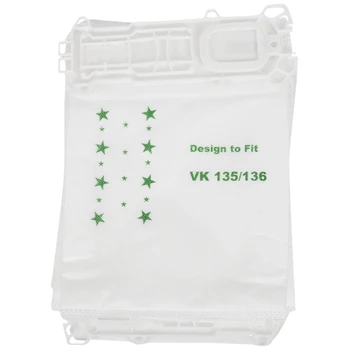 10 Мешков для сбора пыли, насадок для пылесоса, чистящих принадлежностей, пылесос подходит для Vorwerk VK135 VK136