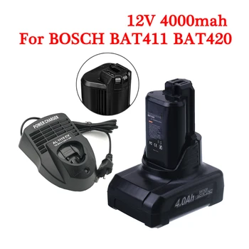 12 В 4.0Ah Литий-ионный аккумулятор заменить для BOSCH BAT411 BAT411A BAT412 BAT412A BAT413 BAT413A Аккумуляторная отвертка электроинструмент батарея