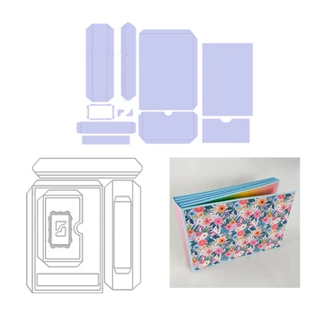 2022 3D Штампы для резки металла, Обложка в сложенном виде, Подарочная коробка, Аксессуары для Скрапбукинга, Рамка для тиснения, набор штампов для изготовления карточек