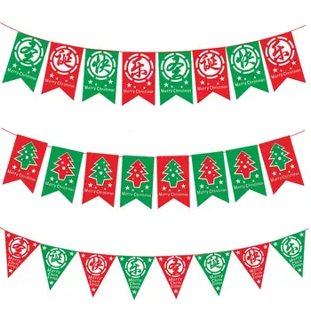 2022 Рождественские Новогодние Украшения Для Вечеринки Баннеры Разных Стилей 3-Метровая Рождественская Овсянка Подвесные Флаги Войлочные Поделки для Дома FZ273