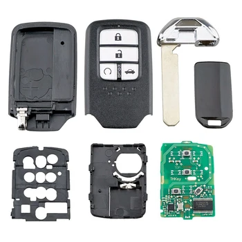 2шт Автомобильный Умный Дистанционный ключ 433 МГц Id47 Чип Подходит Для Honda Civic 2014-2017 - 4 Кнопки и 3 Кнопки