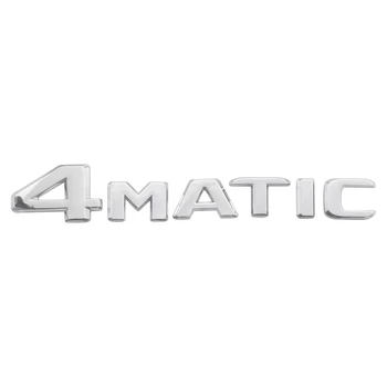 4MATIC Серебристый Автомобильный значок на двери багажника, крыло, бампер, наклейка, эмблема, Замена наклейки на клейкую ленту для Mercedes-Benz