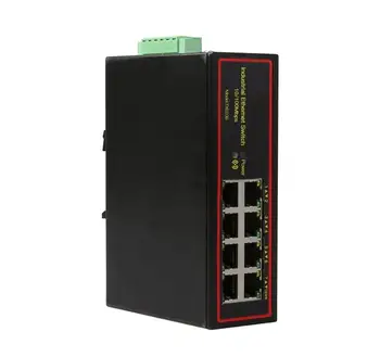 5-портовый 8-портовый сетевой кабель промышленного класса на Din-рейке с разветвителем Ethernet 100M Switch Controller