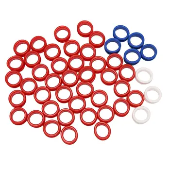 50шт Силиконовые кольца для любых ножниц Вкладыши Инструменты для стрижки и укладки Аксессуары Смешанные цвета