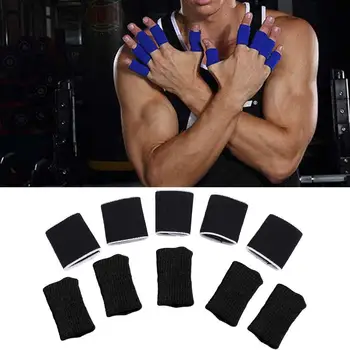 5шт Эластичные спортивные рукава для пальцев, поддерживающие Артрит, чехол для пальцев, защита пальцев для баскетбола на открытом воздухе