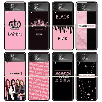B-Blackpink Kpop Чехол Для девочек Samsung Galaxy Z Flip 4 5 3 z Flip5 Flip4 5G Жесткий Чехол Для телефона Flip3 Разъемный Складной Черный Пластик