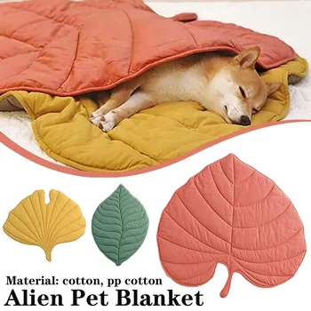 b47630106одежда для домашних собак в форме листа, теплая мягкая подушка в форме 3D листьев, одеяло для домашних животных Для больших, средних, маленьких собак, Кровать для кошек