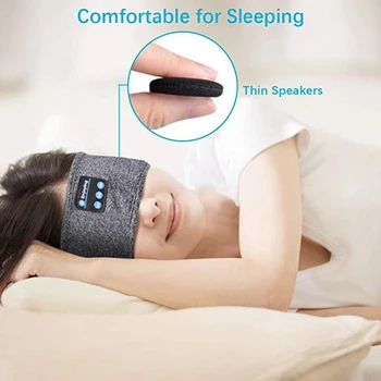 Bluetooth-совместимые наушники, спортивная повязка на голову для сна, Эластичные беспроводные наушники, Музыкальная маска для глаз, Беспроводная мягкая повязка на голову для гарнитуры