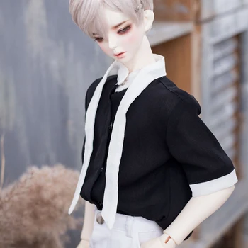 D03-P332, детская игрушка ручной работы, 1/3 кукла дяди, BJD/SD, кукольная одежда, цвет черный, шифоновая рубашка с короткими рукавами, 1 шт.