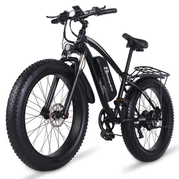 MX02S 26-Дюймовый Электрический Велосипед 1000 Вт Для взрослых Ebike 26*4.0 Fat bike электрический 48V17AH Литиевая Батарея Широкие Шины Мужской E-Mountain bike