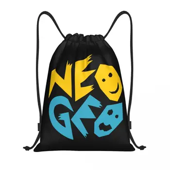 Neogeo Arcade Рюкзак на шнурке, Женский Мужской рюкзак для спортзала, складная сумка для покупок, мешок