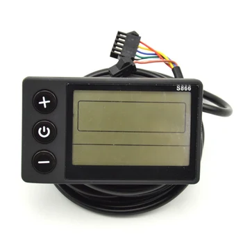 S866 Электрический Велосипедный Дисплей LCD Метр для Интеллектуального Контроллера Ebike Panel SM Plug Electric Bike, 24V-36V A