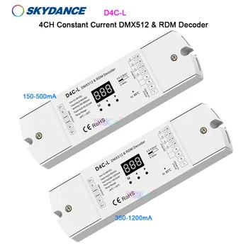 Skydance 4-канальный постоянный ток DMX512 и RDM-декодер PWM Цифровой дисплей 12V-48V 24V 4-канальный DMX-диммер CC RGB/RGBW LED контроллер Skydance 4-канальный постоянный ток DMX512 и RDM-декодер PWM Цифровой дисплей 12V-48V 24V 4-канальный DMX-диммер CC RGB/RGBW LED контроллер 0