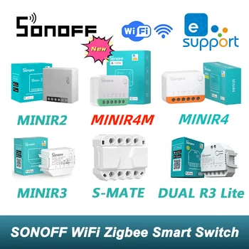 SONOFF MINIR4M Wifi Smart Switch Matter Совместимый беспроводной контроллер Универсальный выключатель Через Alexa Google Home Голосовое управление