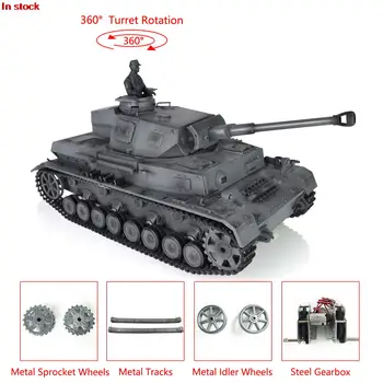 Toys HENG LONG 1/16 Серый 7,0 Модернизированный Panzer IV F2 RTR RC Танк 3859 С башней на 360 °, Металлической Коробкой передач, гусеницами, Неработающими солдатами TH17415 Toys HENG LONG 1/16 Серый 7,0 Модернизированный Panzer IV F2 RTR RC Танк 3859 С башней на 360 °, Металлической Коробкой передач, гусеницами, Неработающими солдатами TH17415 0