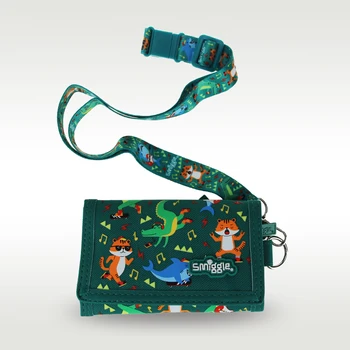 Австралия, оригинальный детский кошелек Smiggle, хит продаж, сумка-мессенджер boy cool green tiger, сумка для хранения сменных карт, 5 дюймов
