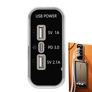 Автомобильное Зарядное Устройство USB Быстрая Зарядка 3 Порта Мобильного Телефона Многофункциональный Преобразовательный Штекер Безопасная Зарядка Адаптер Автоматического Зарядного Устройства Для Автобусов Автомобилей