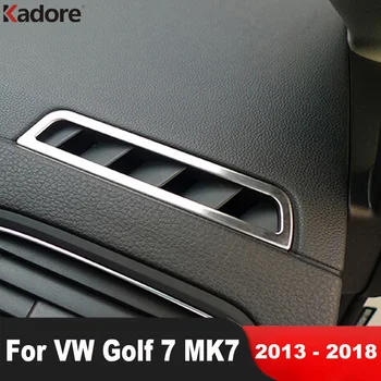 Аксессуары для интерьера Volkswagen VW Golf 7 MK7 2013-2015 2016 2017 2018 Стальная Отделка Крышки Вентиляционного Отверстия Переднего Кондиционера Автомобиля