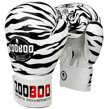 Боксерские перчатки с тигровым принтом из искусственной кожи, мужские и женские боксерские перчатки для борьбы, Удар Муай Тай, тренировки в тренажерном зале, бокс