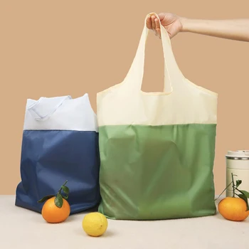 Большая складная хозяйственная сумка большой емкости Портативные многоразовые водонепроницаемые продуктовые модные сумки через плечо Дорожная сумка для еды навынос