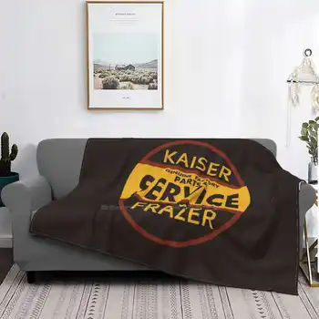 Винтажный знак обслуживания, одобренный Kaiser Frazer (коричневый), Удобное теплое мягкое одеяло Four Seasons, винтажный ретро автомобиль