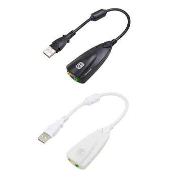 Внешняя звуковая карта USB 5HV2 с 3,5-мм USB-адаптером, Звуковая карта гарнитуры 7.1