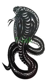 Водонепроницаемая Временная татуировка наклейка Кобра змея тотем флэш-тату с переносом воды поддельная татуировка для мужчины женщины 10,5 *6 см