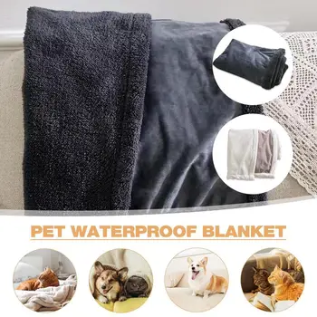 Водонепроницаемое одеяло для домашних животных, Мягкое Пушистое Теплое одеяло с двойным утолщением для кошки, Высококачественный Удобный Чехол для сна, Инструменты для одеяла для домашних животных