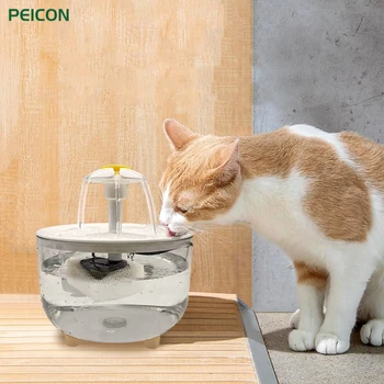 Водяной фонтан Cat Автоматический дозатор для рециркуляции кошачьей воды Фильтр для кошачьего фонтана большой емкости USB Электрическая поилка для кошек с отключением звука