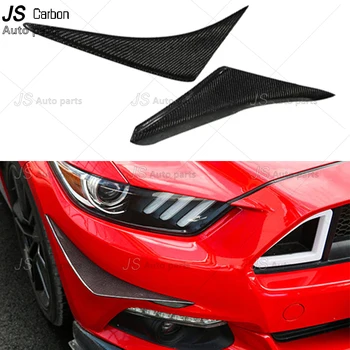 Высококачественная Передняя Панель Из Углеродного Волокна, Ветрозащитный Нож Для Ford Mustang 2015-2020, Накладка, Аксессуары Для Дооснащения Автомобиля